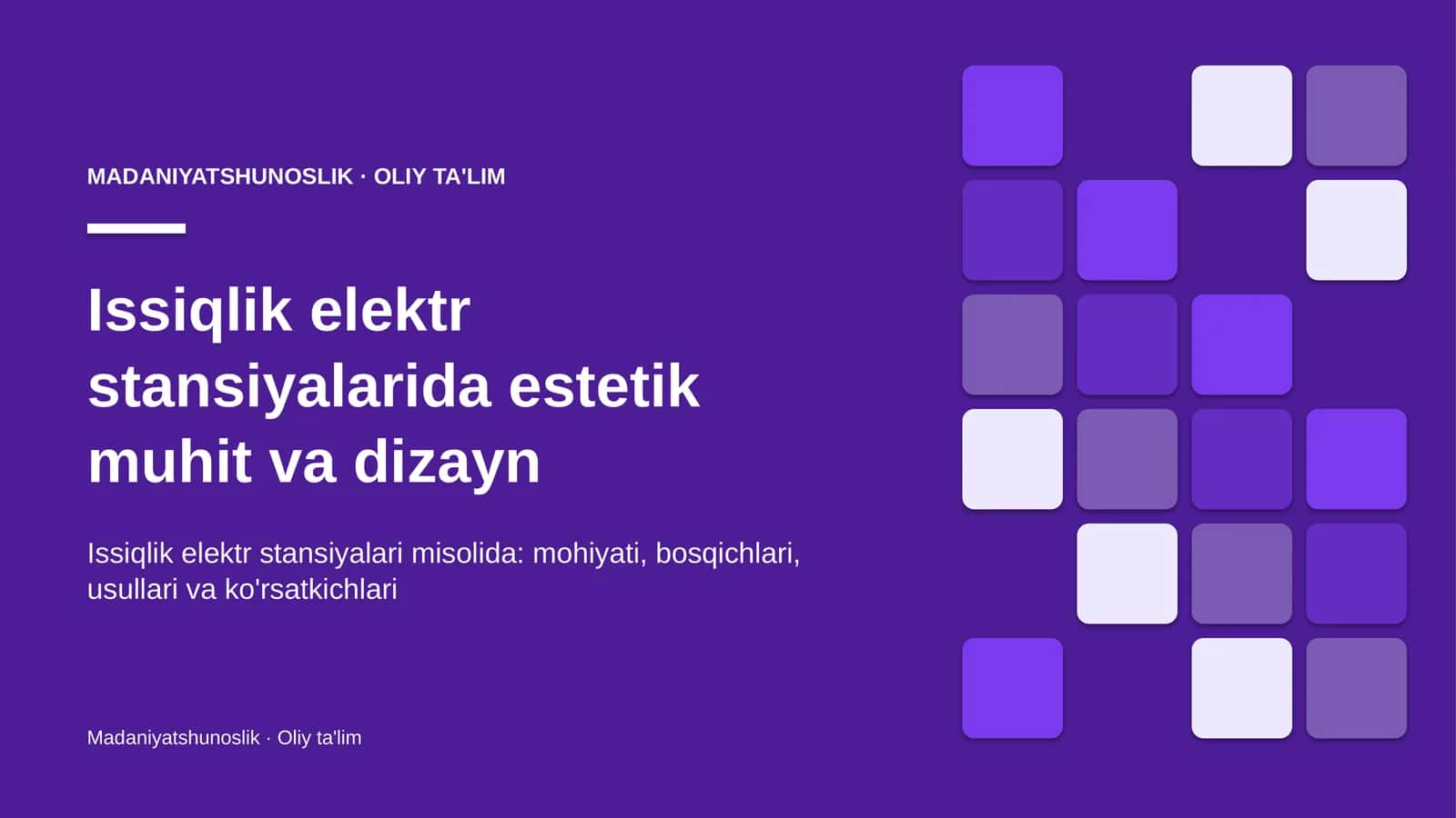Issiqlik elektr stansiyalarida estetik muhit va dizayn 1
