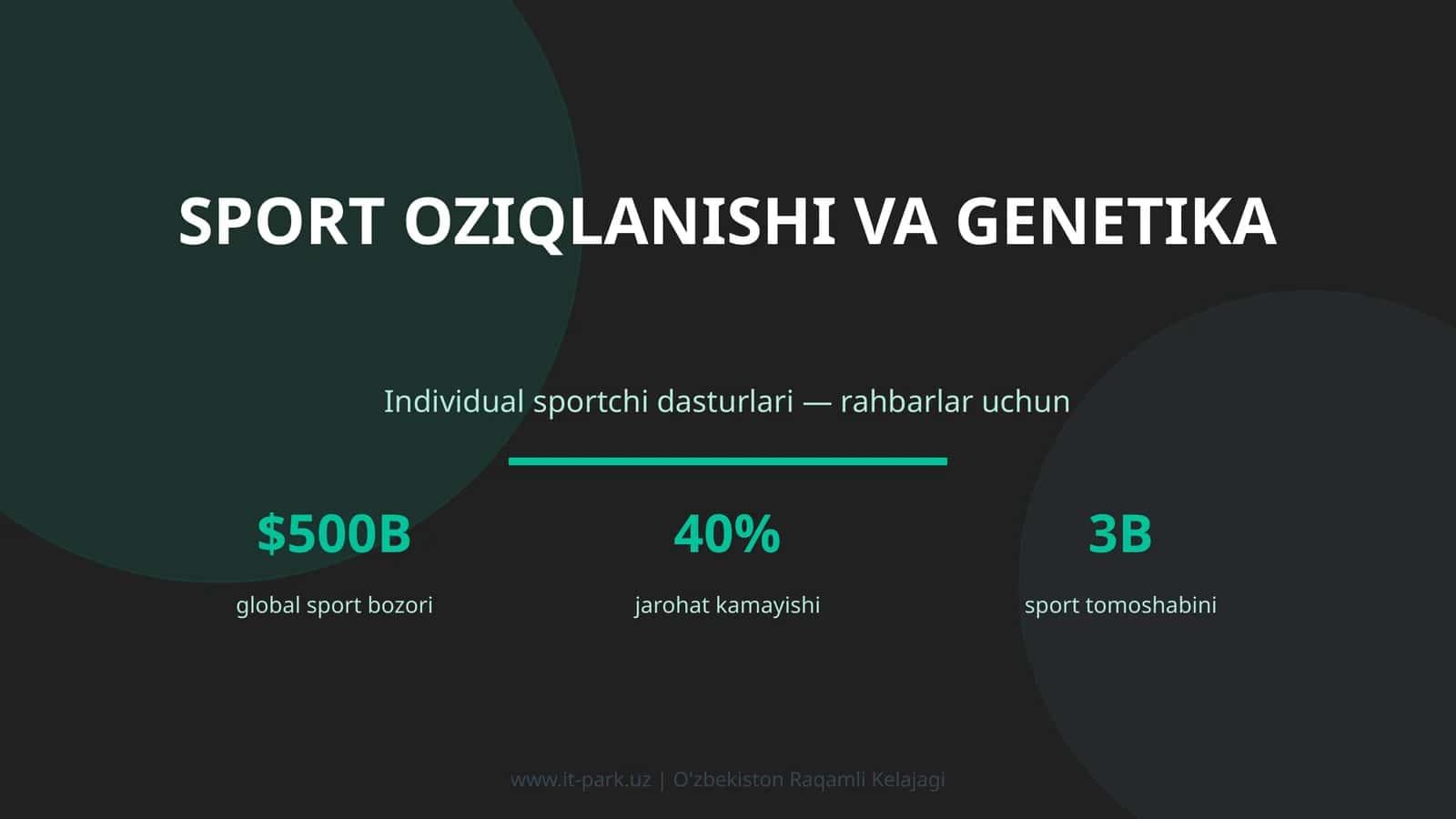 SPORT OZIQLANISHI VA GENETIKA 1
