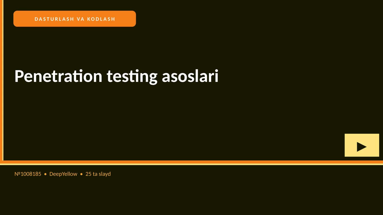 Penetration testing asoslari 1