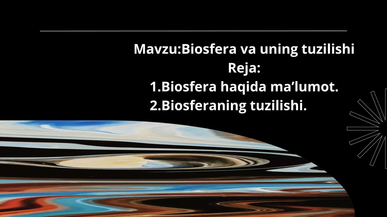 Biosfera va uning tuzilishi 1