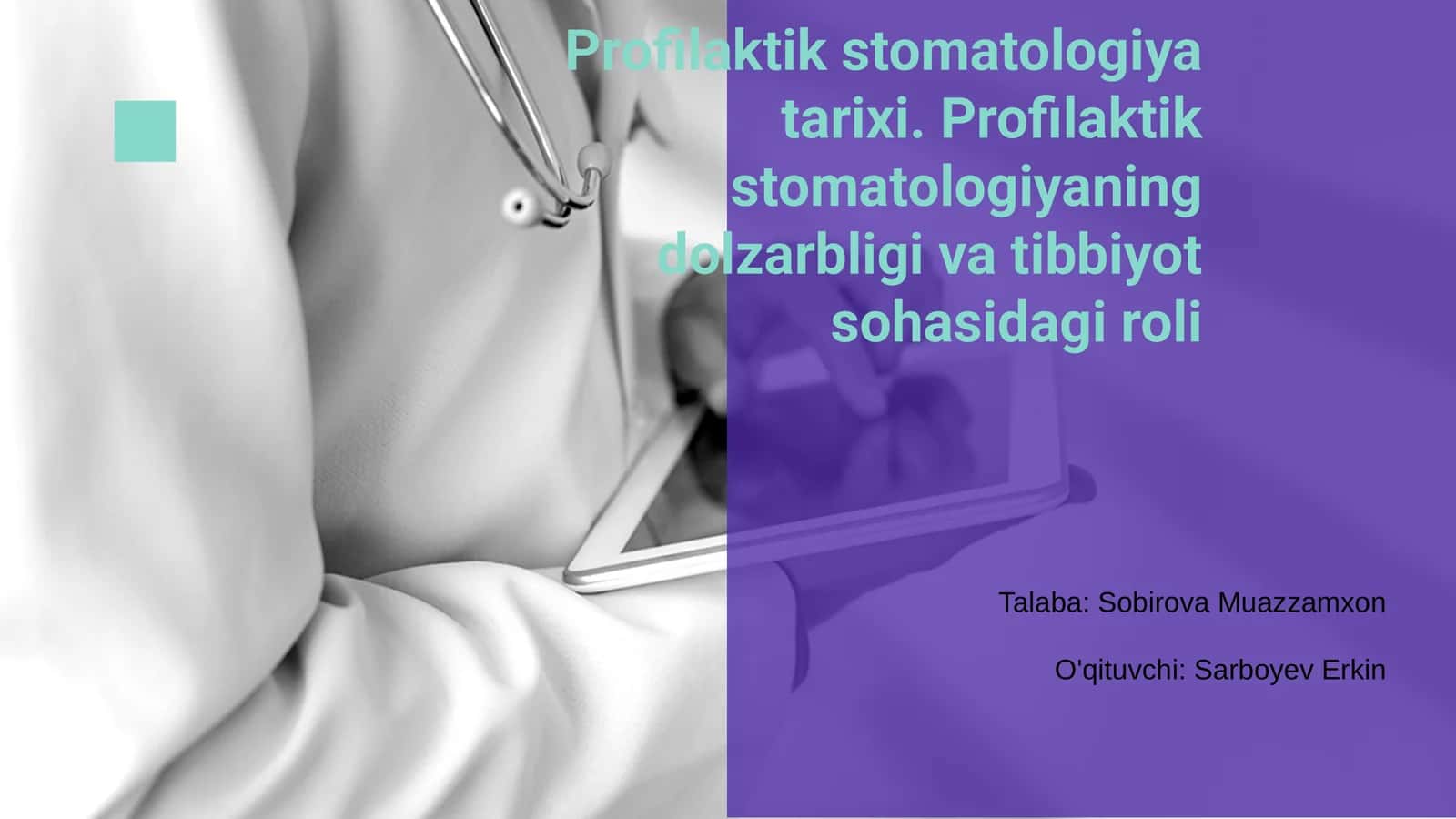 Profilaktik stomatologiya tarixi 1