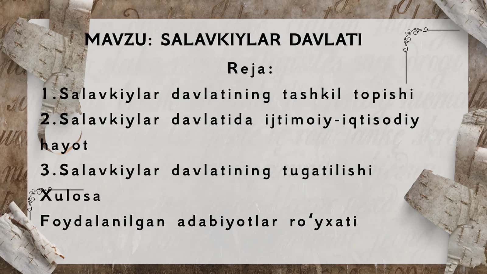 Salavkiylar Davlati 1