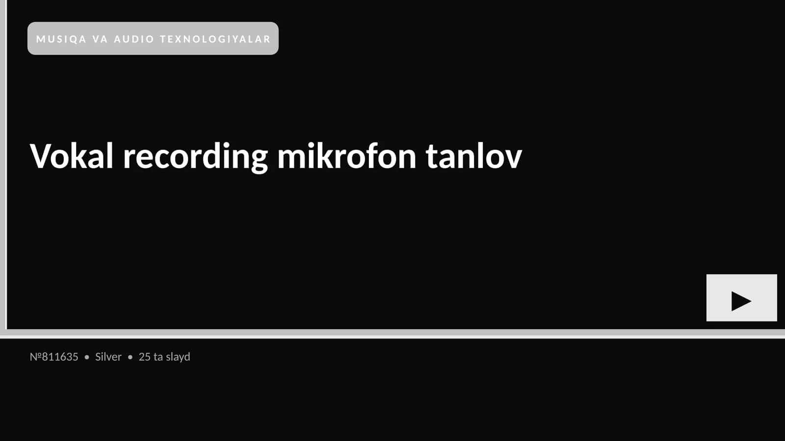 Vokal recording mikrofon tanlov 1
