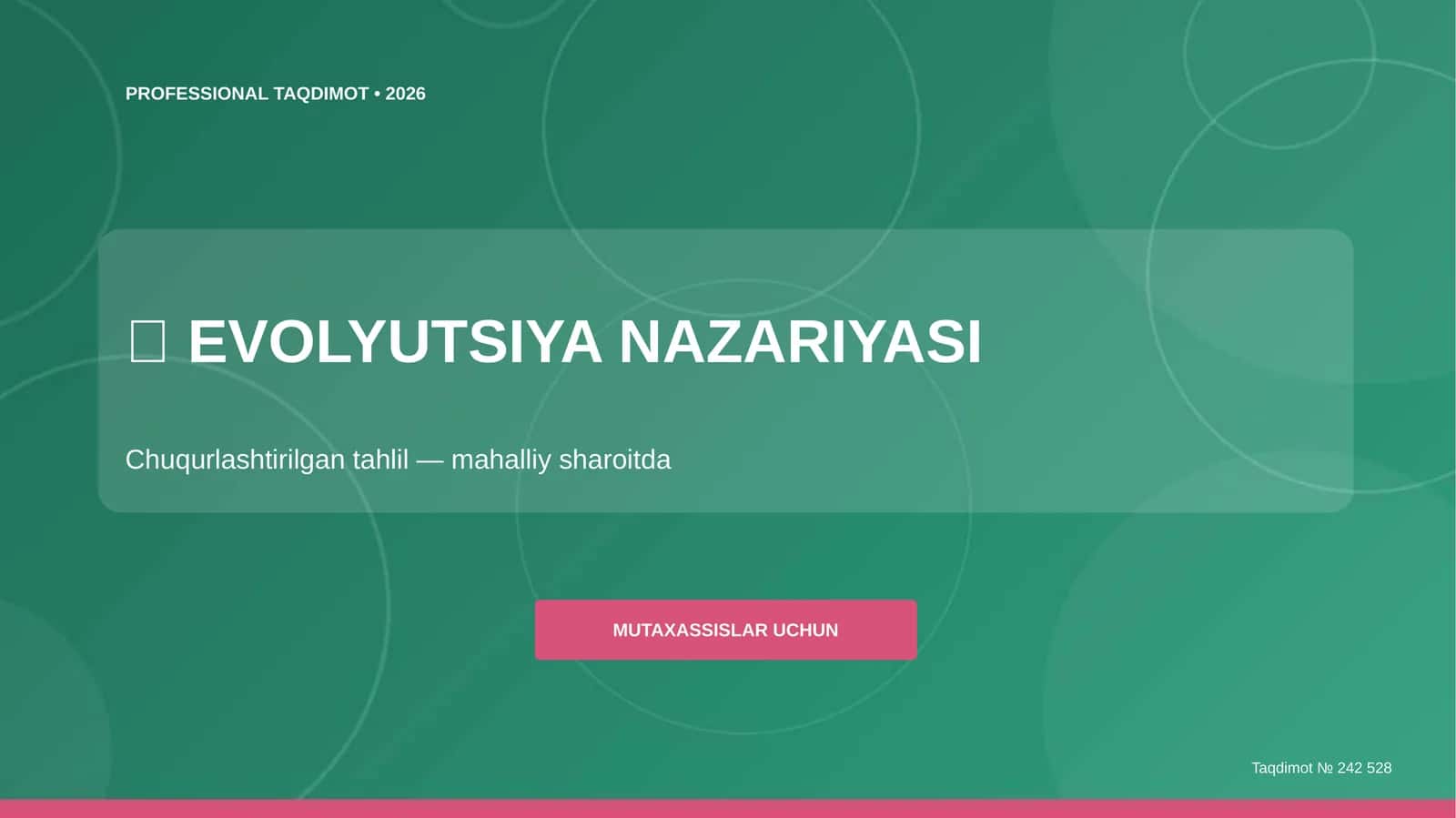 EVOLYUTSIYA NAZARIYASI 1
