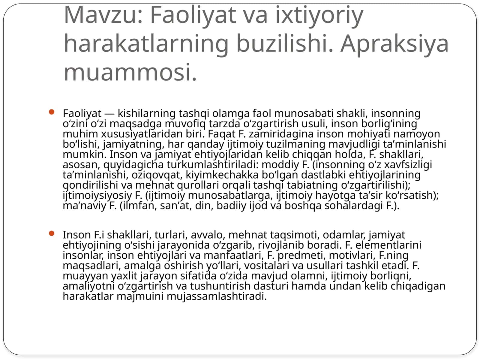 Apraksiya muammosi 1