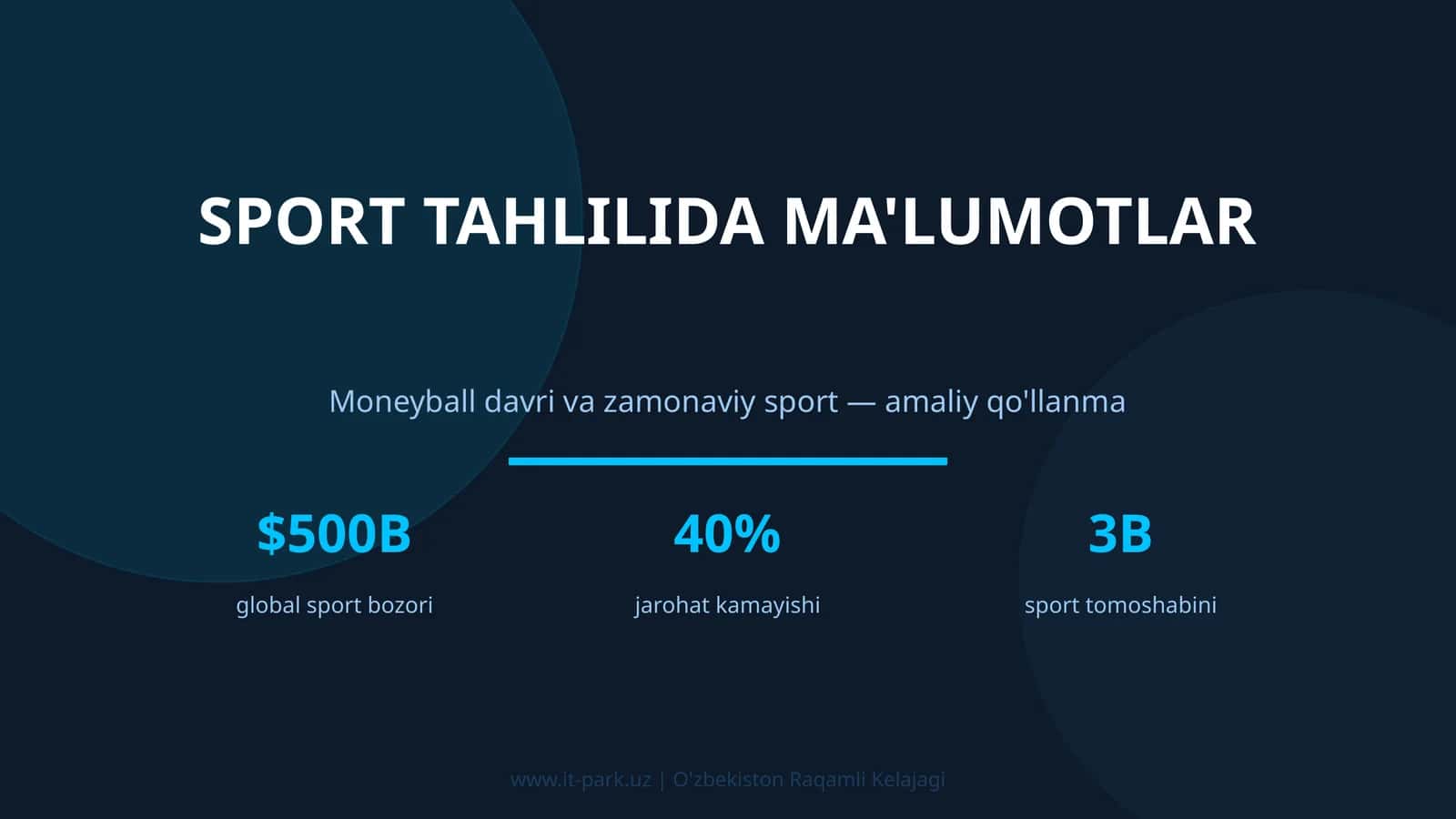 Sport tahilida ma'lumotlar 1