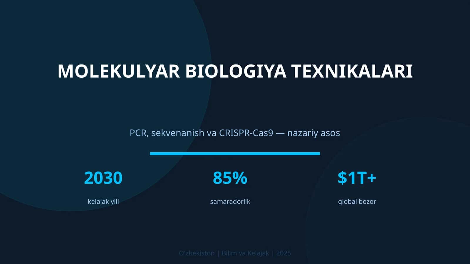 MOLEKULYAR BIOLOGIYA TEXNIKALARI 1