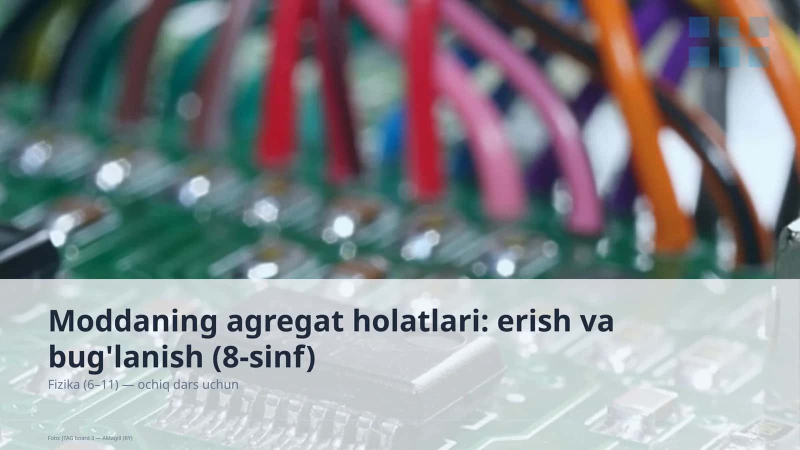 Moddaning agregat holatlari: erish va bug'lanish (8-sinf) 1