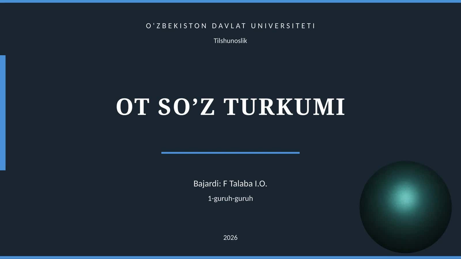 OT SO’Z TURKUMI 1
