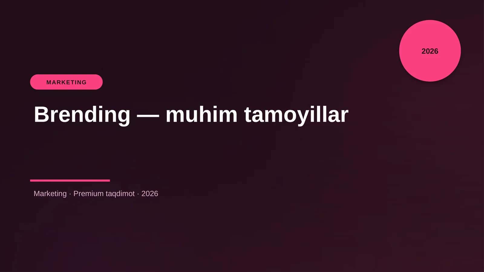 Brending — muhim tamoyillar 1