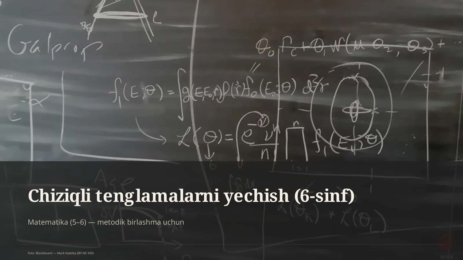 Chiziqli tenglamalarni yechish (6-sinf) 1