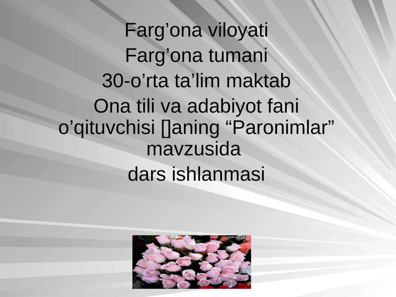 Paronimlar dars ishlanmasi 1