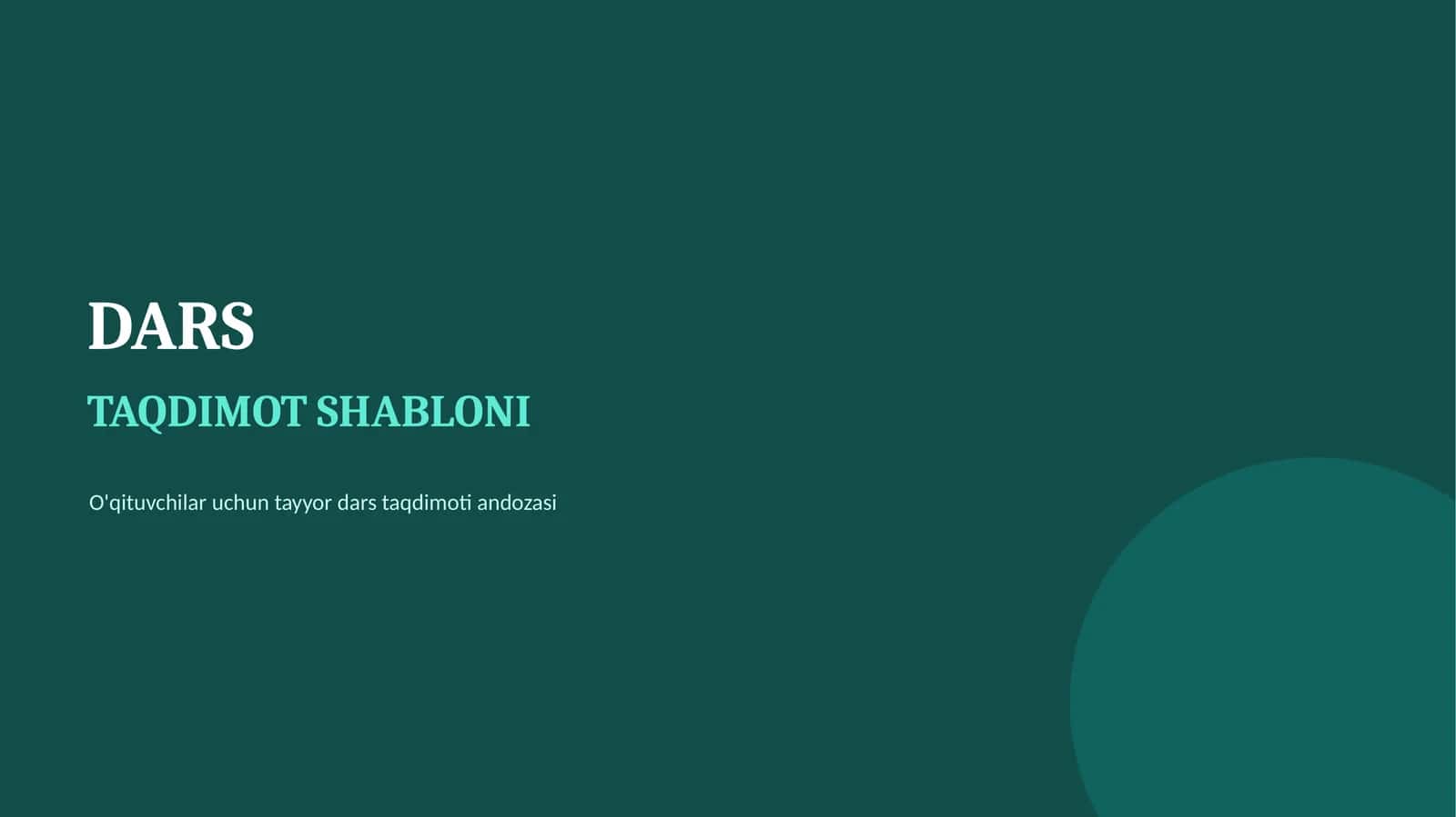 DARS TAQDIMOT SHABLONI 1