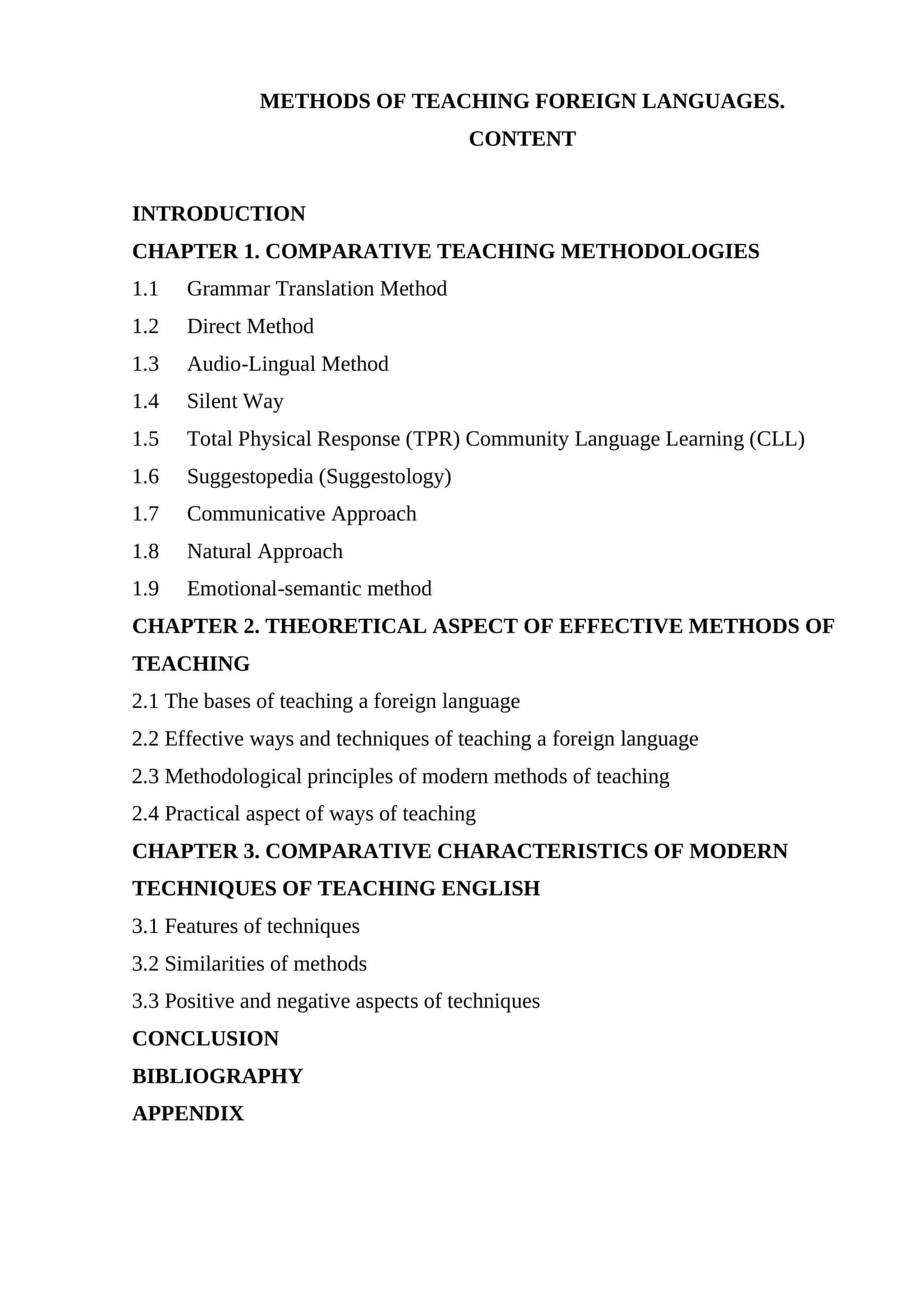 Methods of Teaching Foreign Languages 1