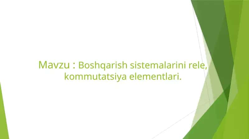 Komutatsiya elementlari 1
