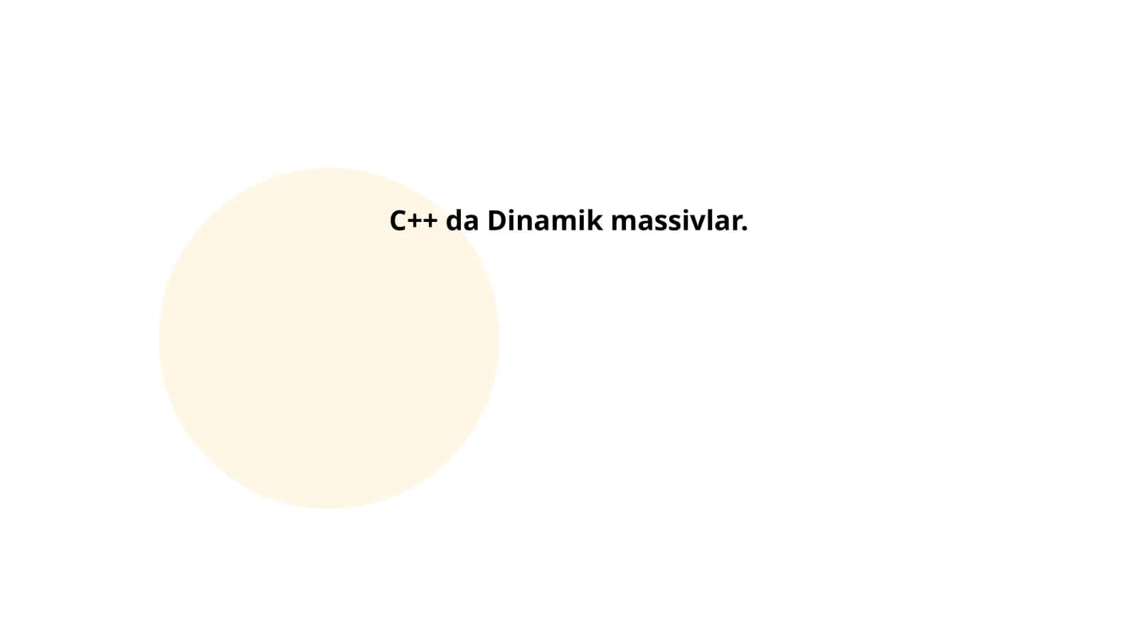 Dynamic massivlar 1