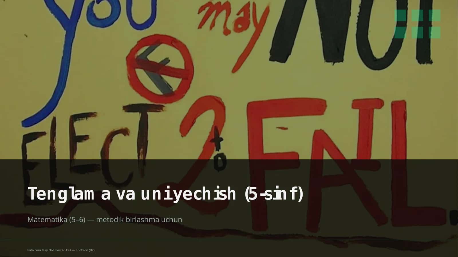 Tenglama va uni yechish (5-sinf) 1