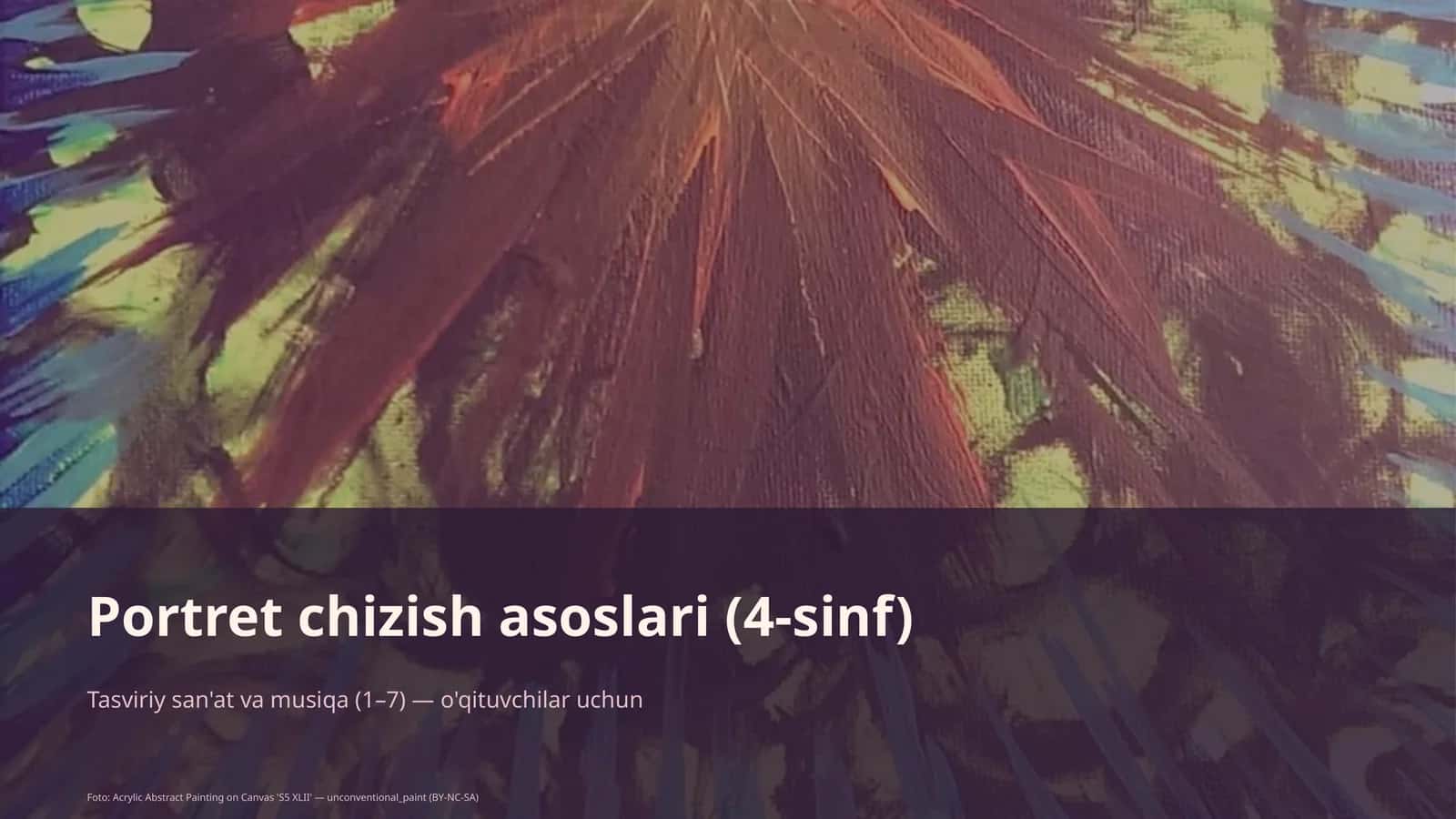 Portret chizish asoslari (4-sinf) 1