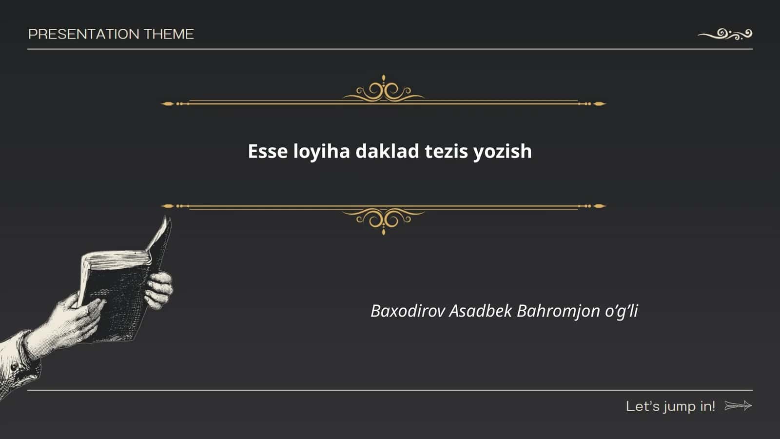 Esse yozish san'ati va uning asosi 1