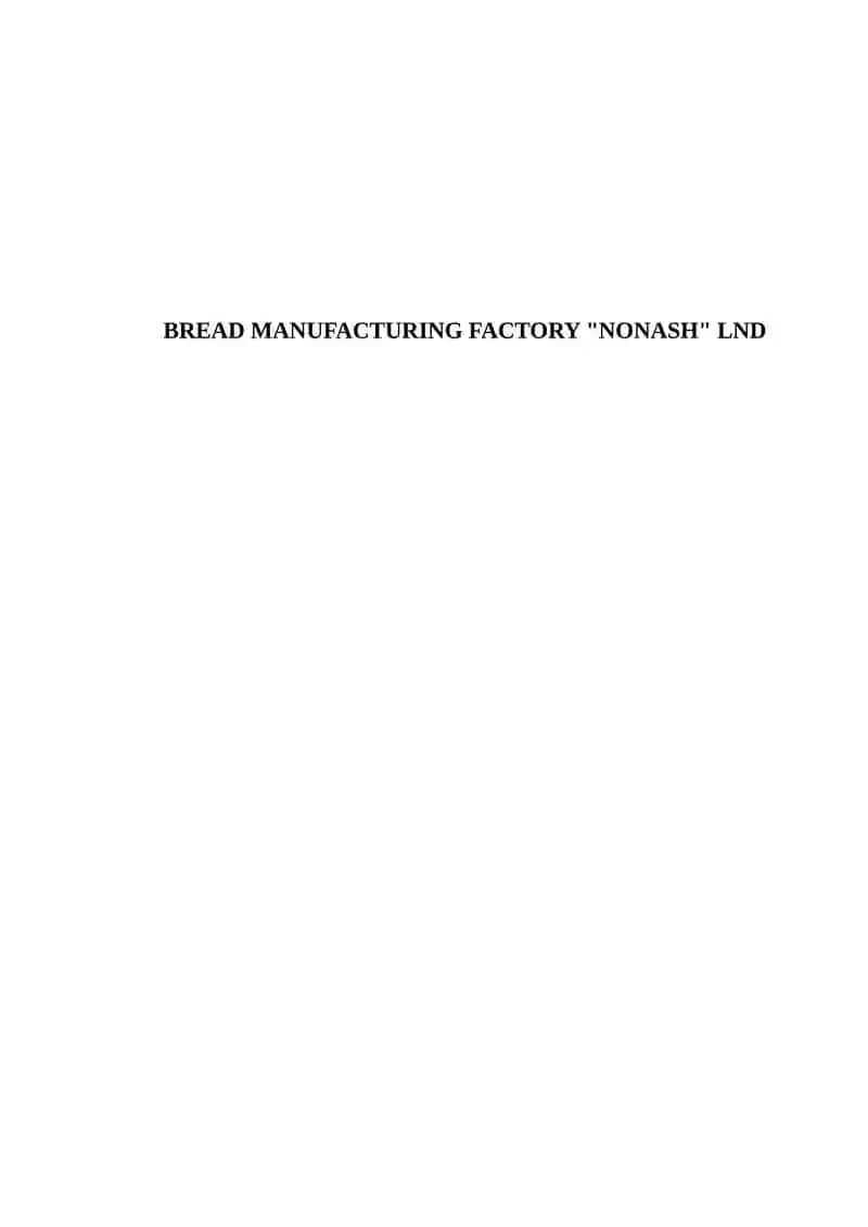 BREAD MANUFACTURING FACTORY NONASH LND