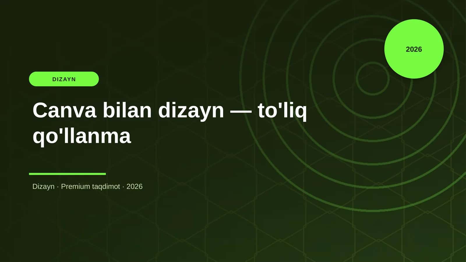Canva bilan dizayn — to'liq qo'llanma 1