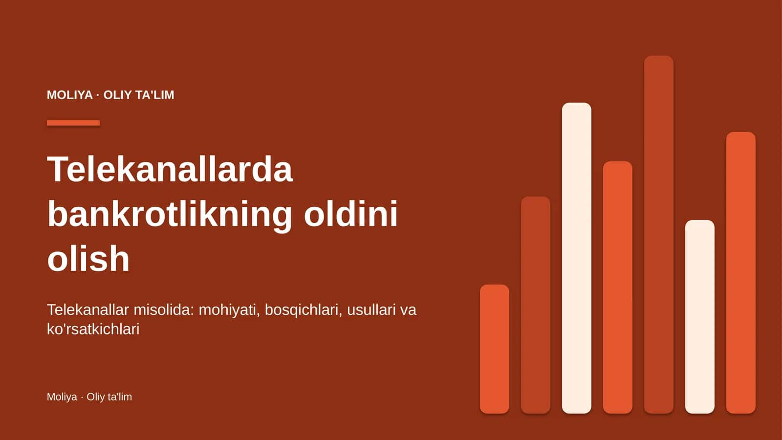 Telekanallarda bankrotlikning oldini olish 1