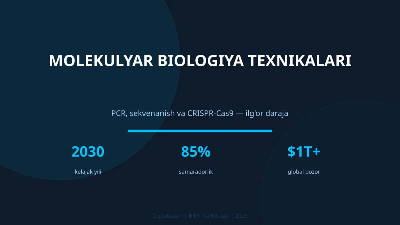 MOLEKULYAR BIOLOGIYA TEXNIKALARI 1