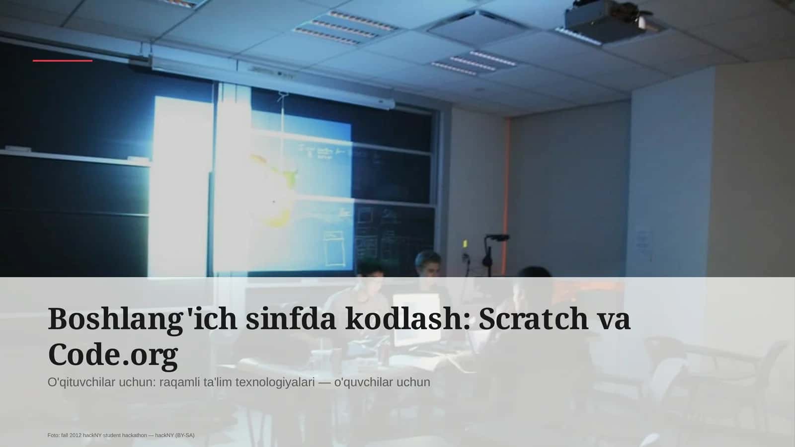 Boshlang'ich sinfda kodlash: Scratch va Code.org 1