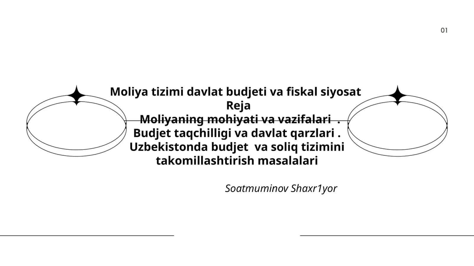 Moliya tizimi davlat budjeti va fiskal siyosat 1