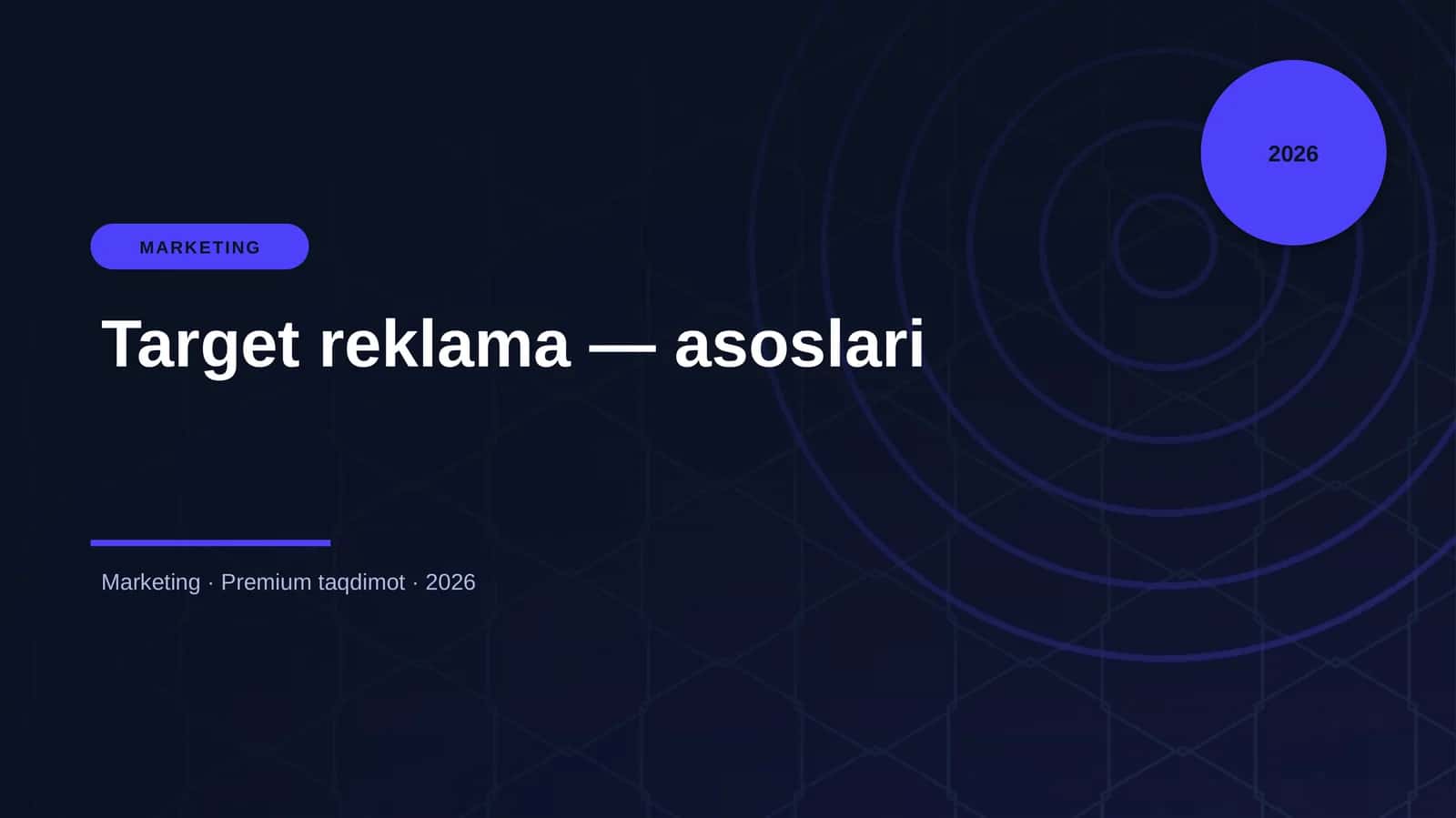 Target reklama — asoslari 1