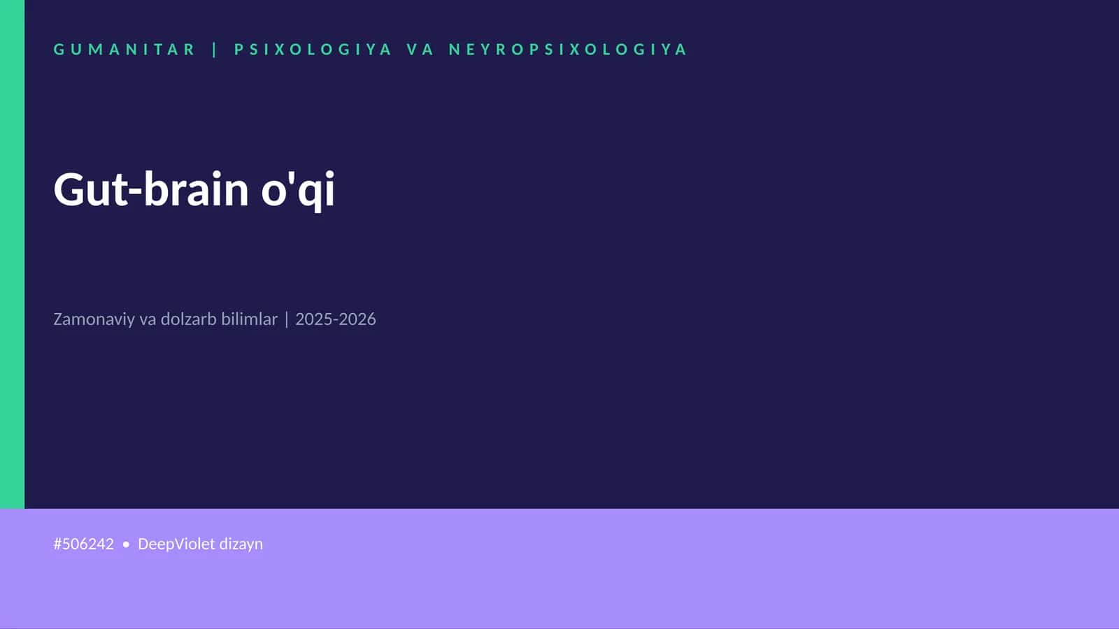 Gut-brain o'qi 1