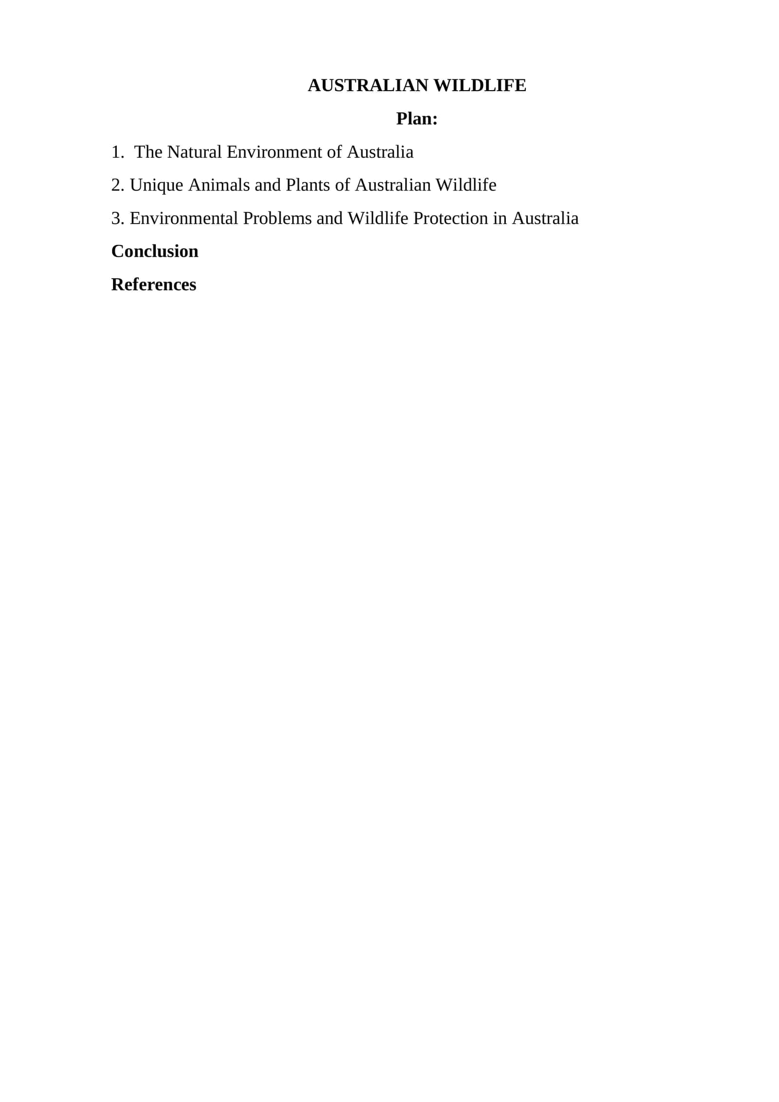 AUSTRALIAN WILDLIFE 1