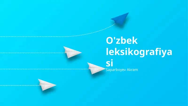 O'zbek leksikografiyasi 1