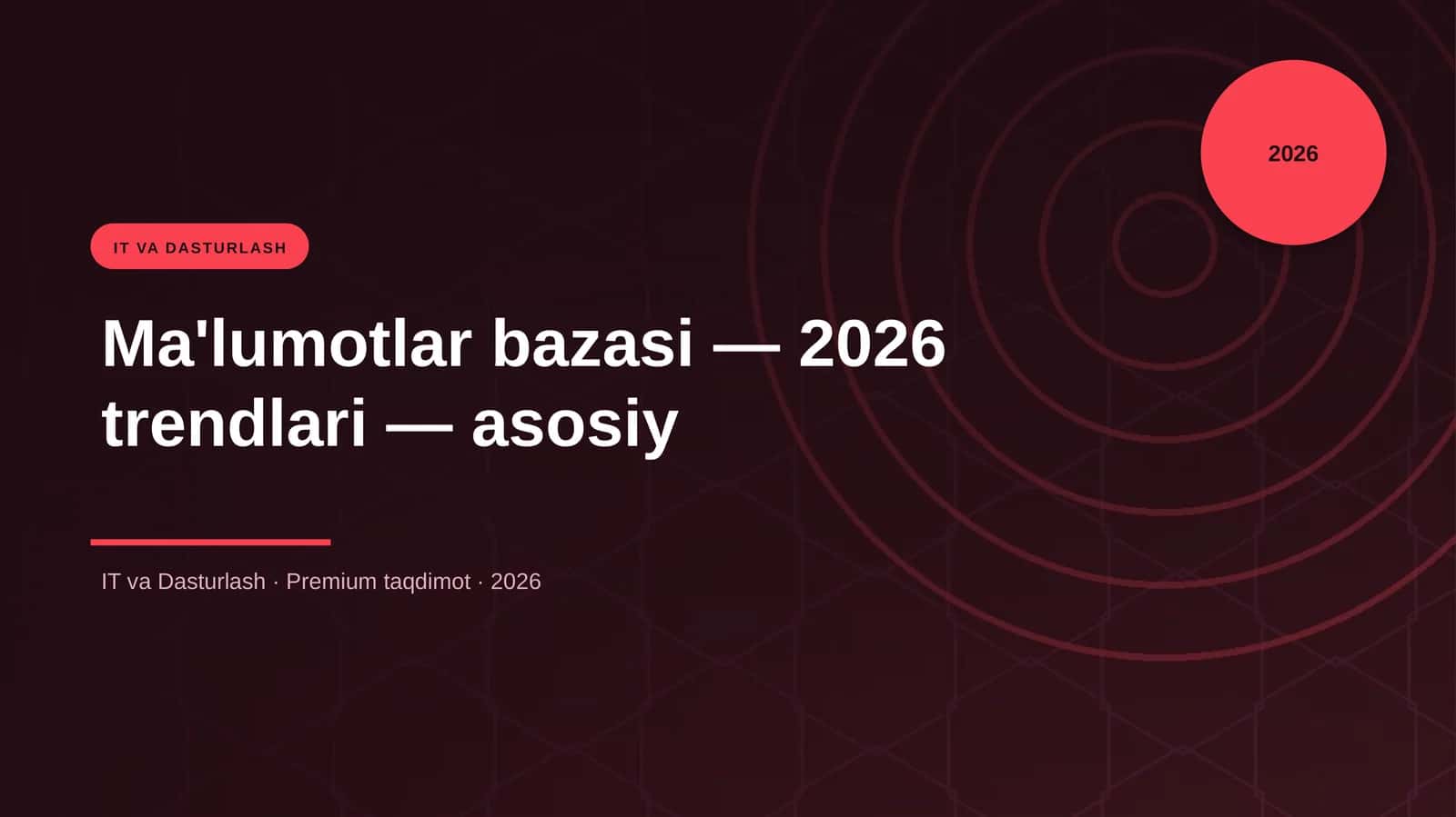 Ma'lumotlar bazasi — 2026 trendlari — asosiy 1