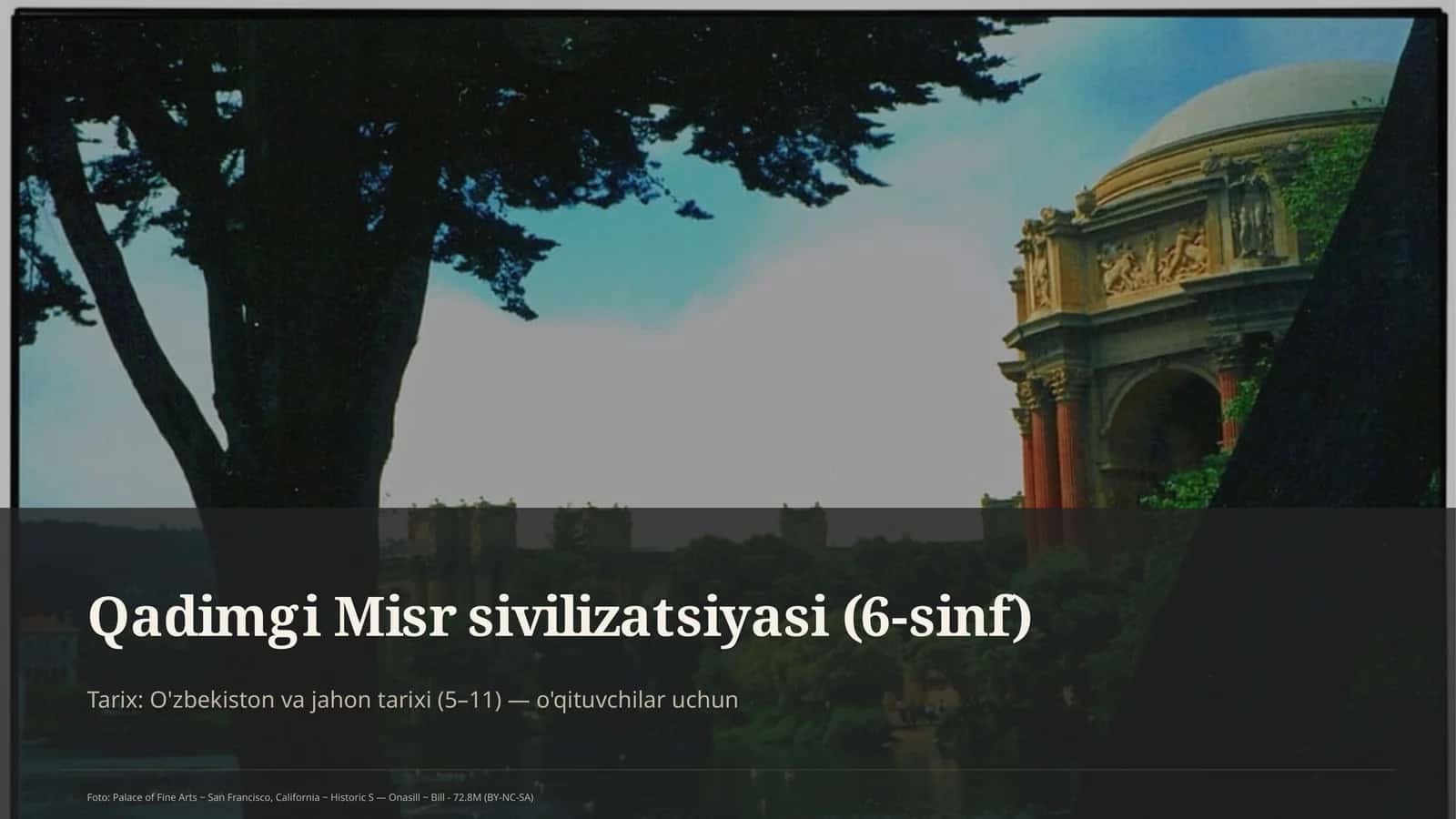 Qadimgi Misr sivilizatsiyasi (6-sinf) 1