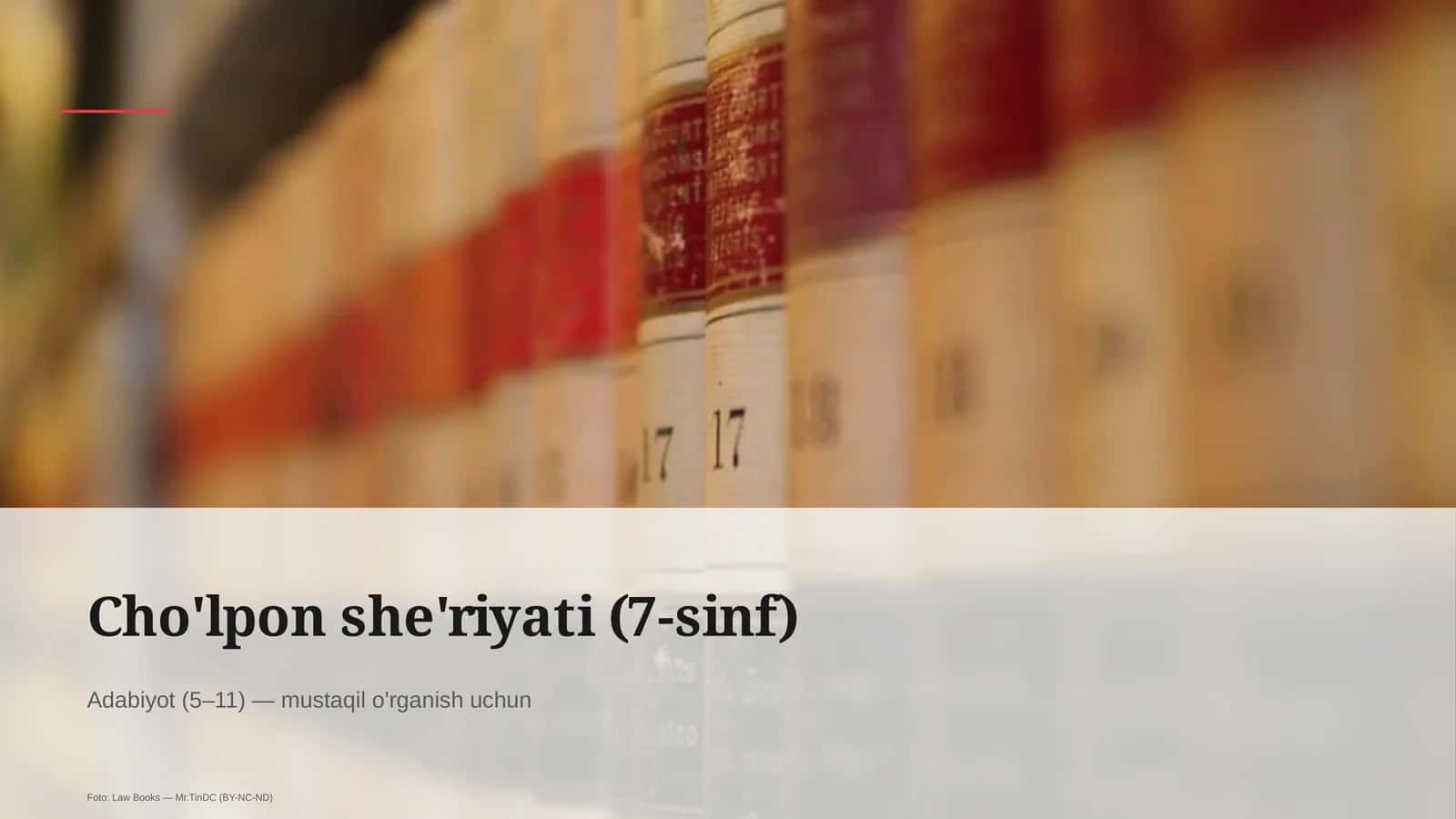 Cho'lpon she'riyati (7-sinf) 1