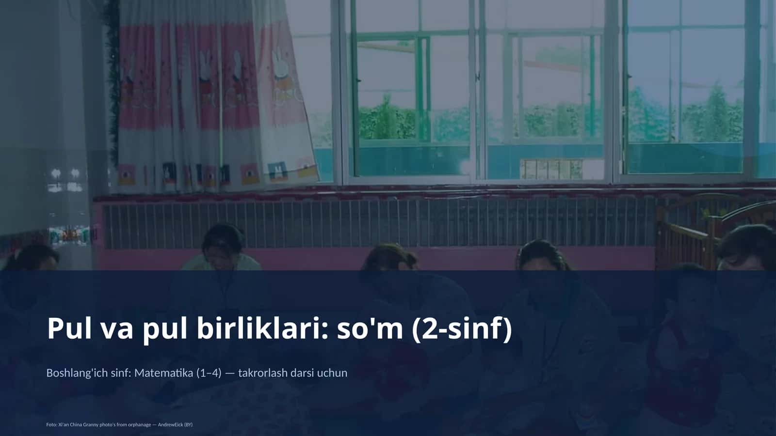 Pul va pul birliklari: so'm (2-sinf) 1