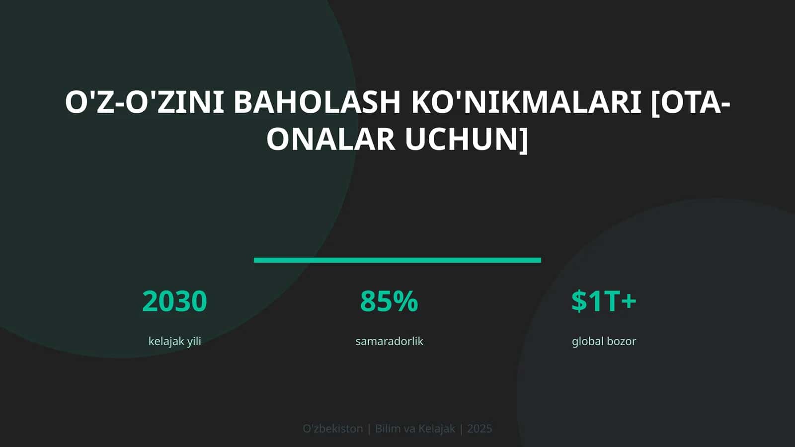 O'z-o'zini baholash ko'nikmalari [ota-onalar uchun] 1