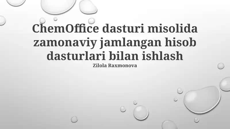 ChemOffice dasturi 1