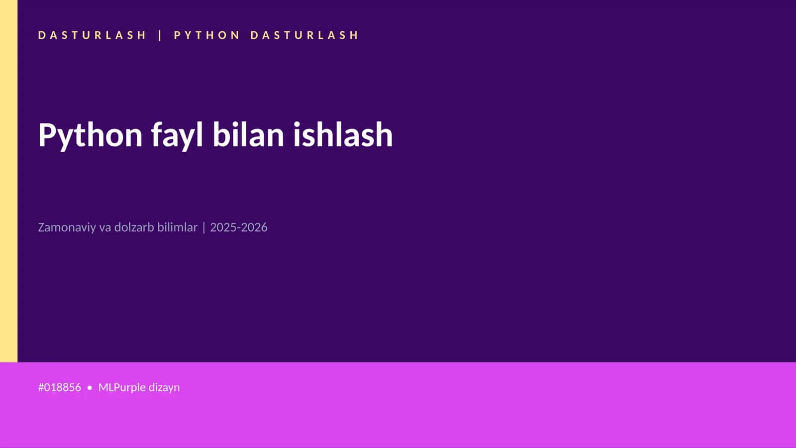 DASTURLASH | PYTHON DASTURLASH 1