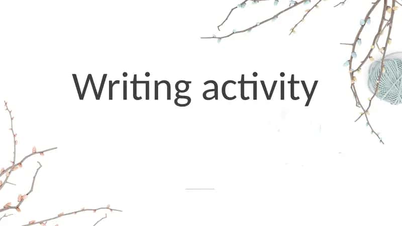 Writing Activity 1