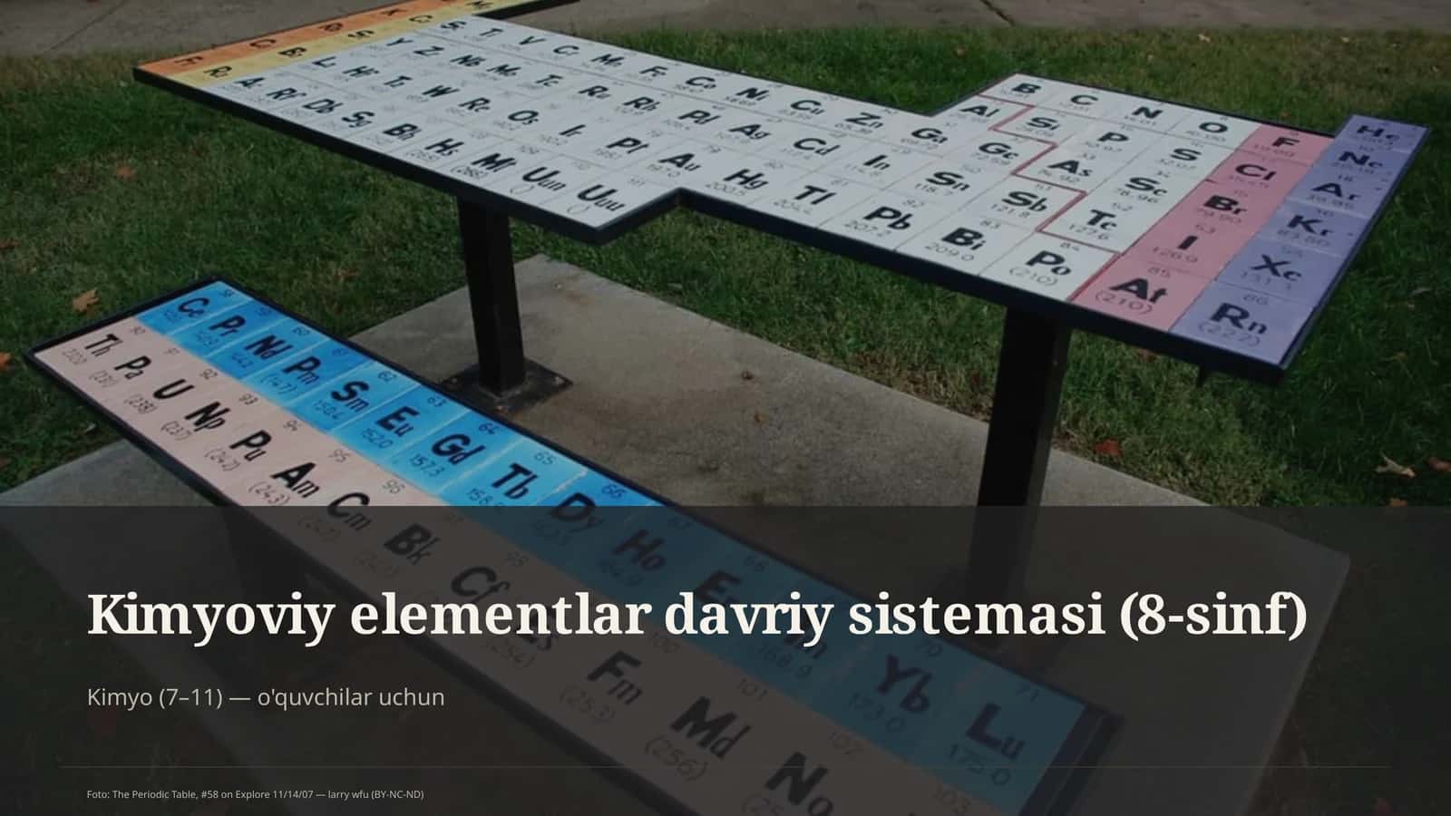 Kimyoviy elementlar davriy sistemasi (8-sinf) 1