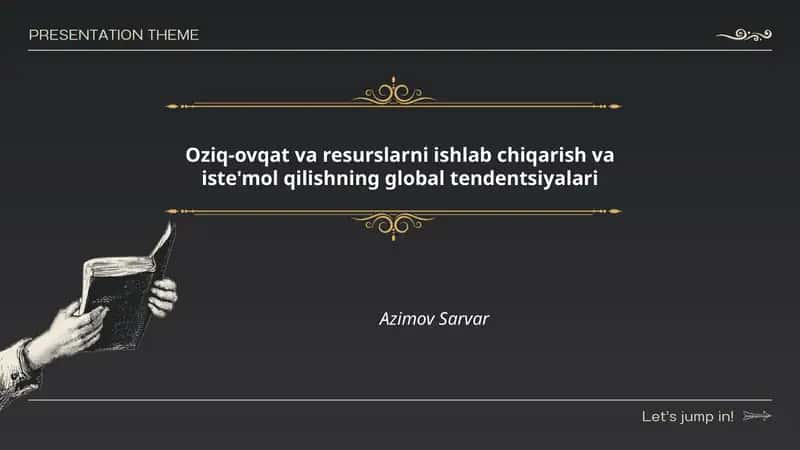 Global oziq-ovqat ta'minoti zanjiri 1