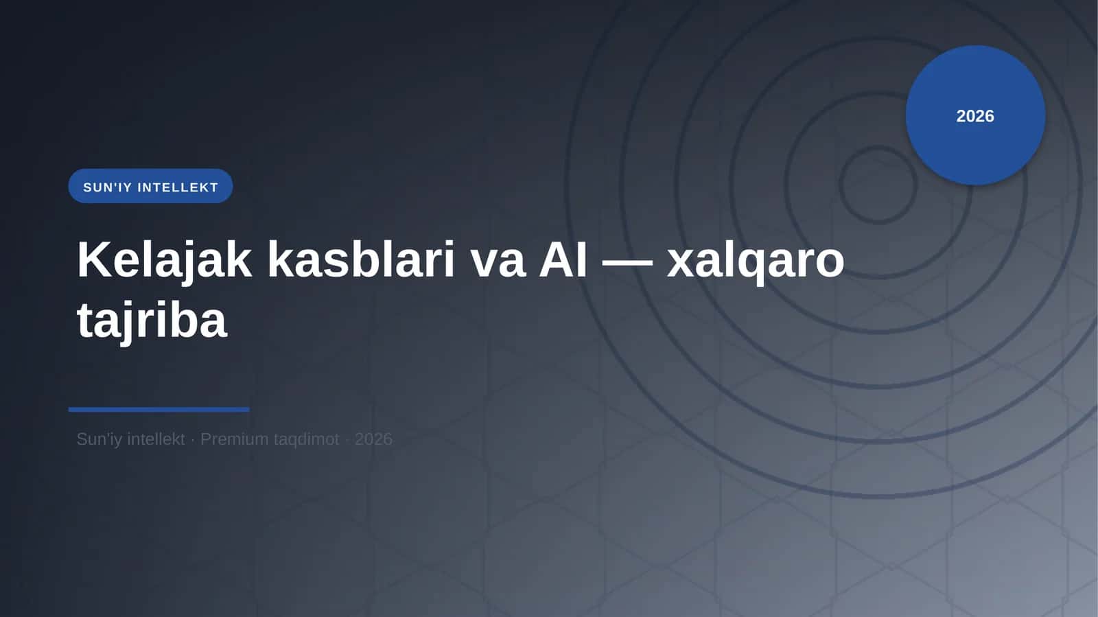 Kelajak kasblari va AI — xalqaro tajriba 1