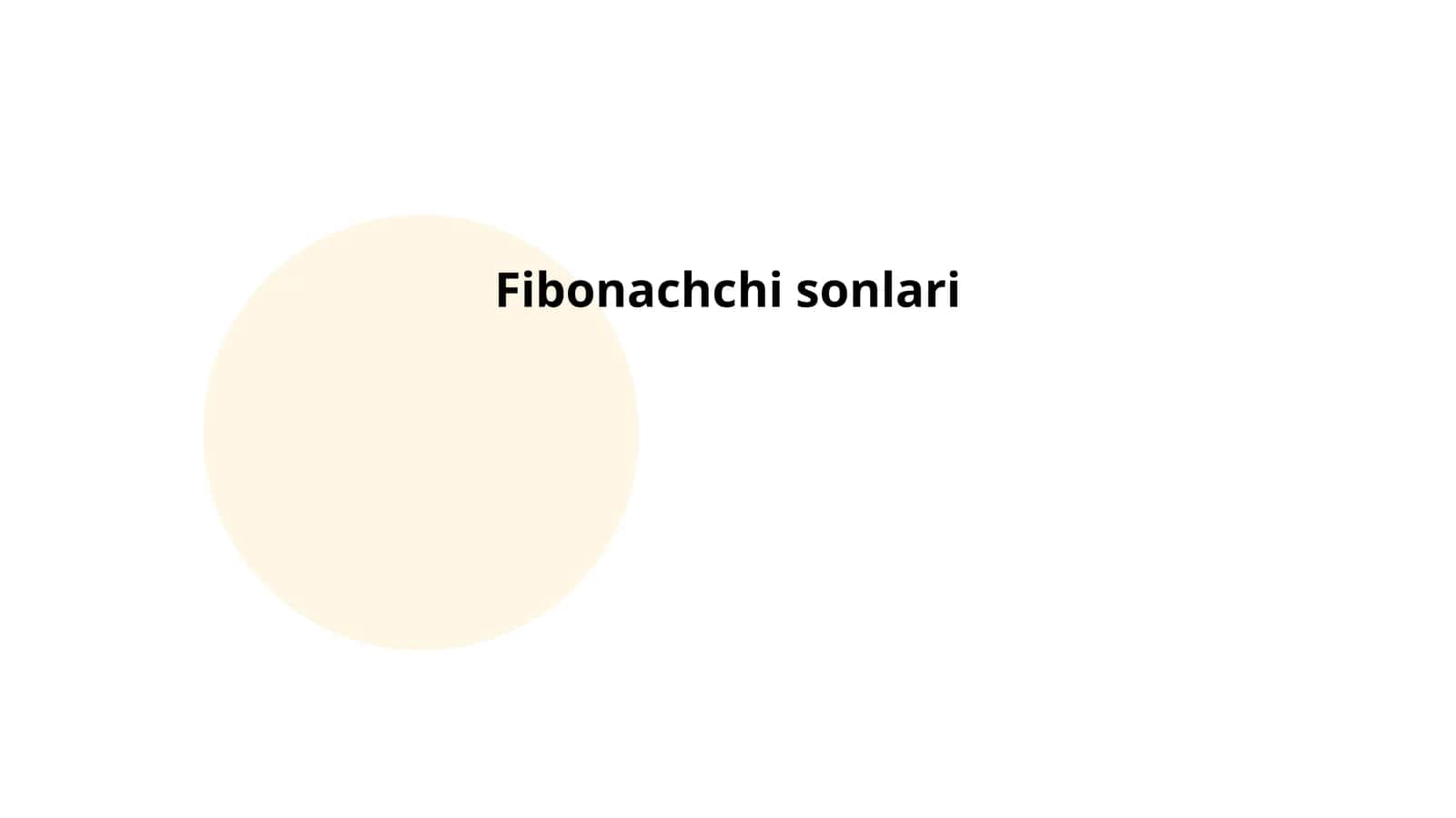 Fibonachchi sonlari 1
