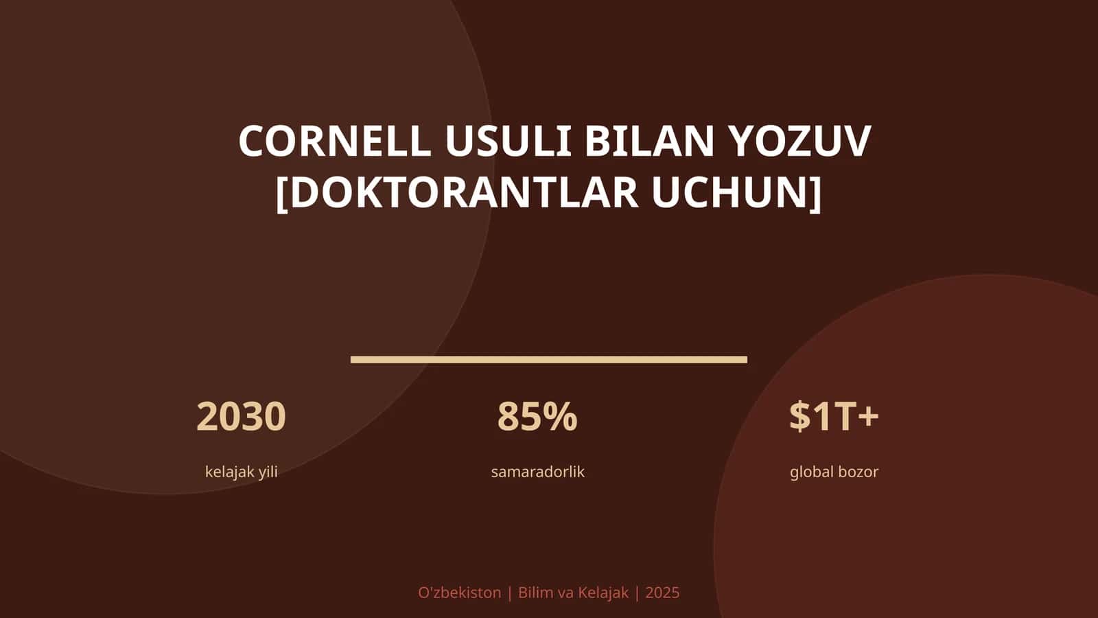 Cornell usuli bilan yozuv [doktorantlar uchun] 1