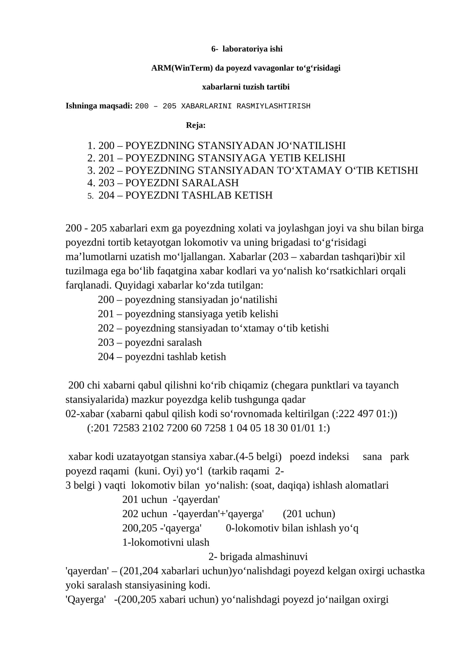 ARM(WinTerm) laboratoriya ishi 1