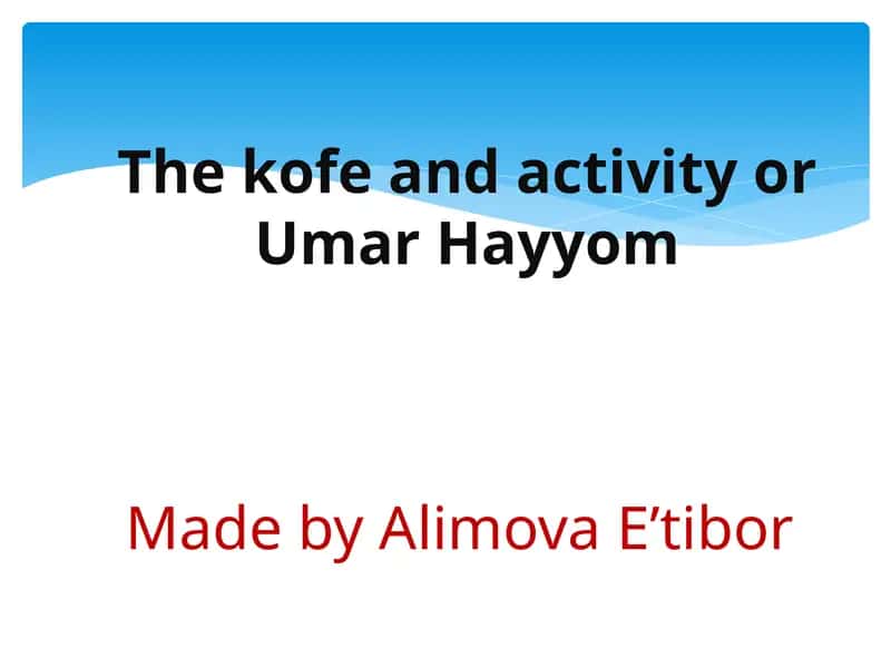 Umar Hayyom 1