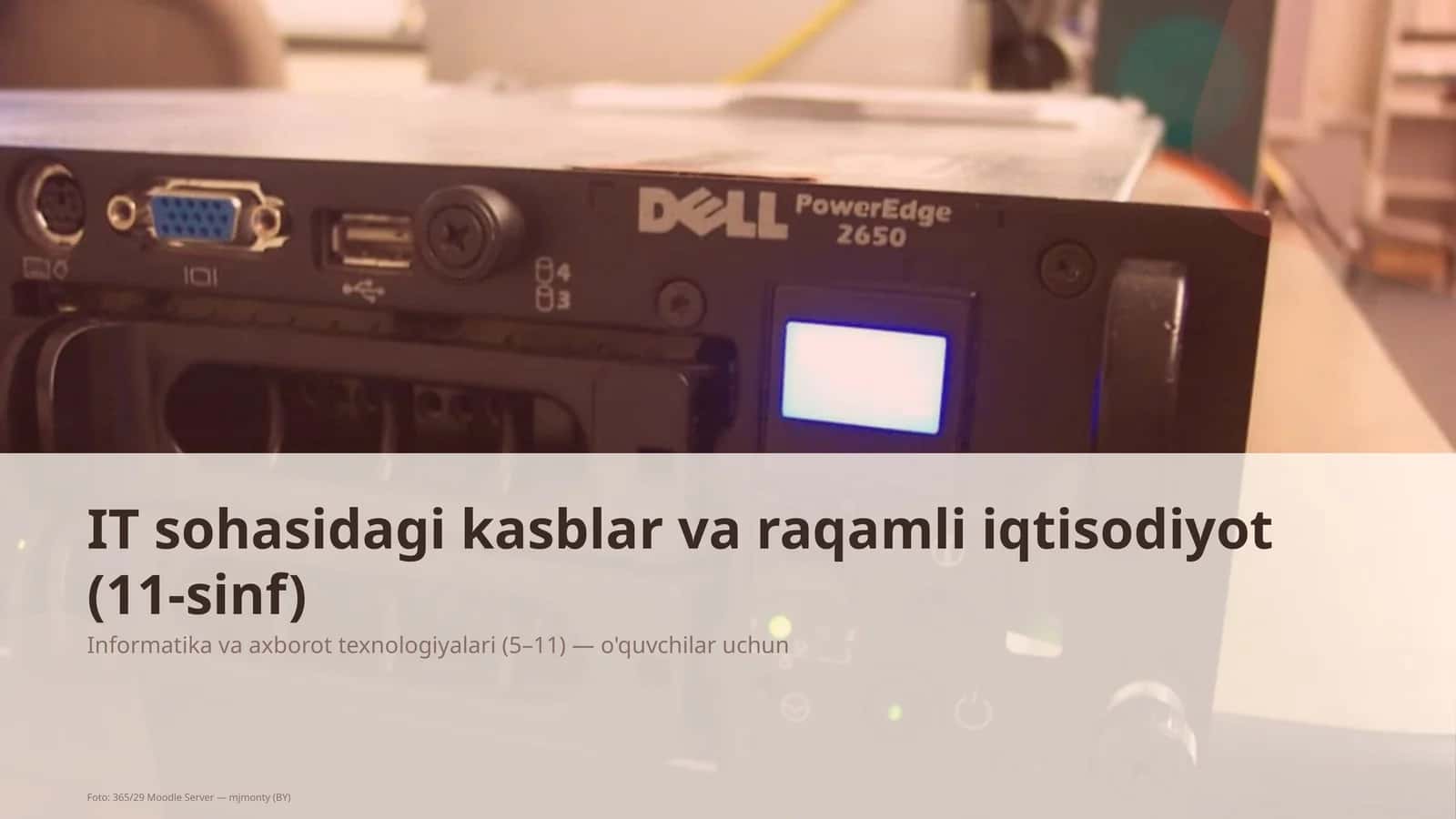 IT sohasidagi kasblar va raqamli iqtisodiyot (11-sinf) 1