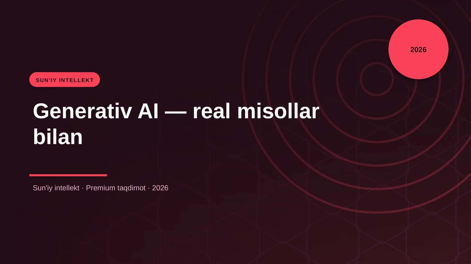 Generativ AI — real misollar bilan 1